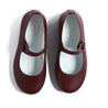 Girls Burgundy Leather Mary Jane Shoes Shoes  from Pepa London