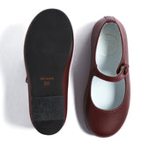 Girls Burgundy Leather Mary Jane Shoes SHOES from Pepa London