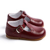 Leather Burgundy T-Bar Baby Shoes Shoes  from Pepa London