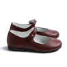 Girls Burgundy Leather Mary Jane Shoes Shoes  from Pepa London