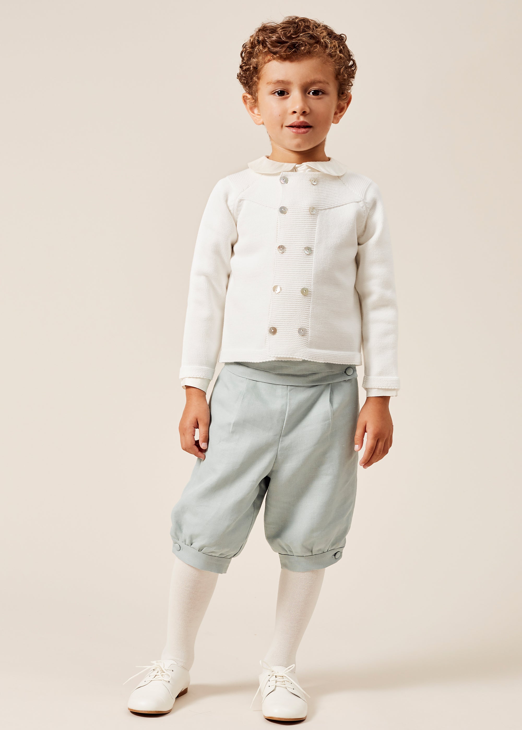 Teal Linen Covered Buttons BUTTONS from Pepa London