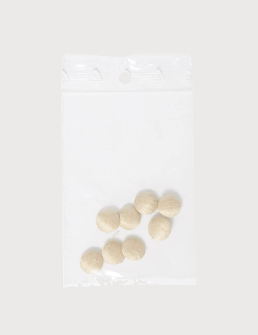 Beige Silk Covered Buttons Buttons  from Pepa London