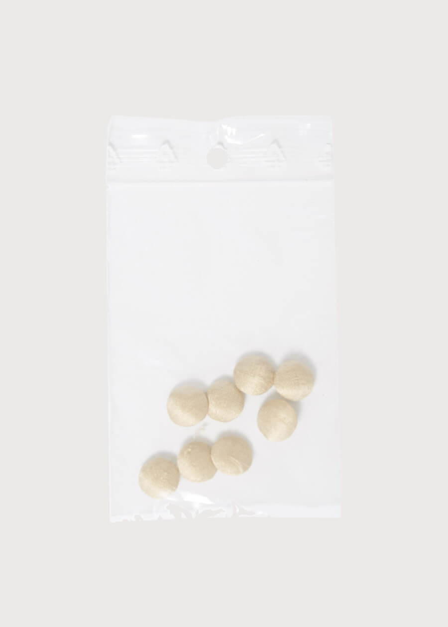 Beige Silk Covered Buttons Buttons  from Pepa London