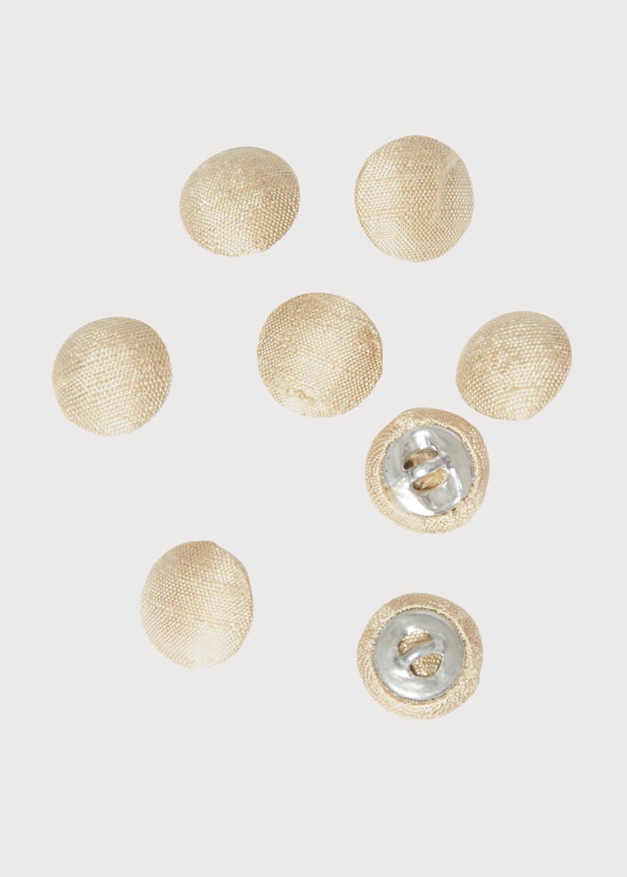 Beige Silk Covered Buttons Buttons  from Pepa London