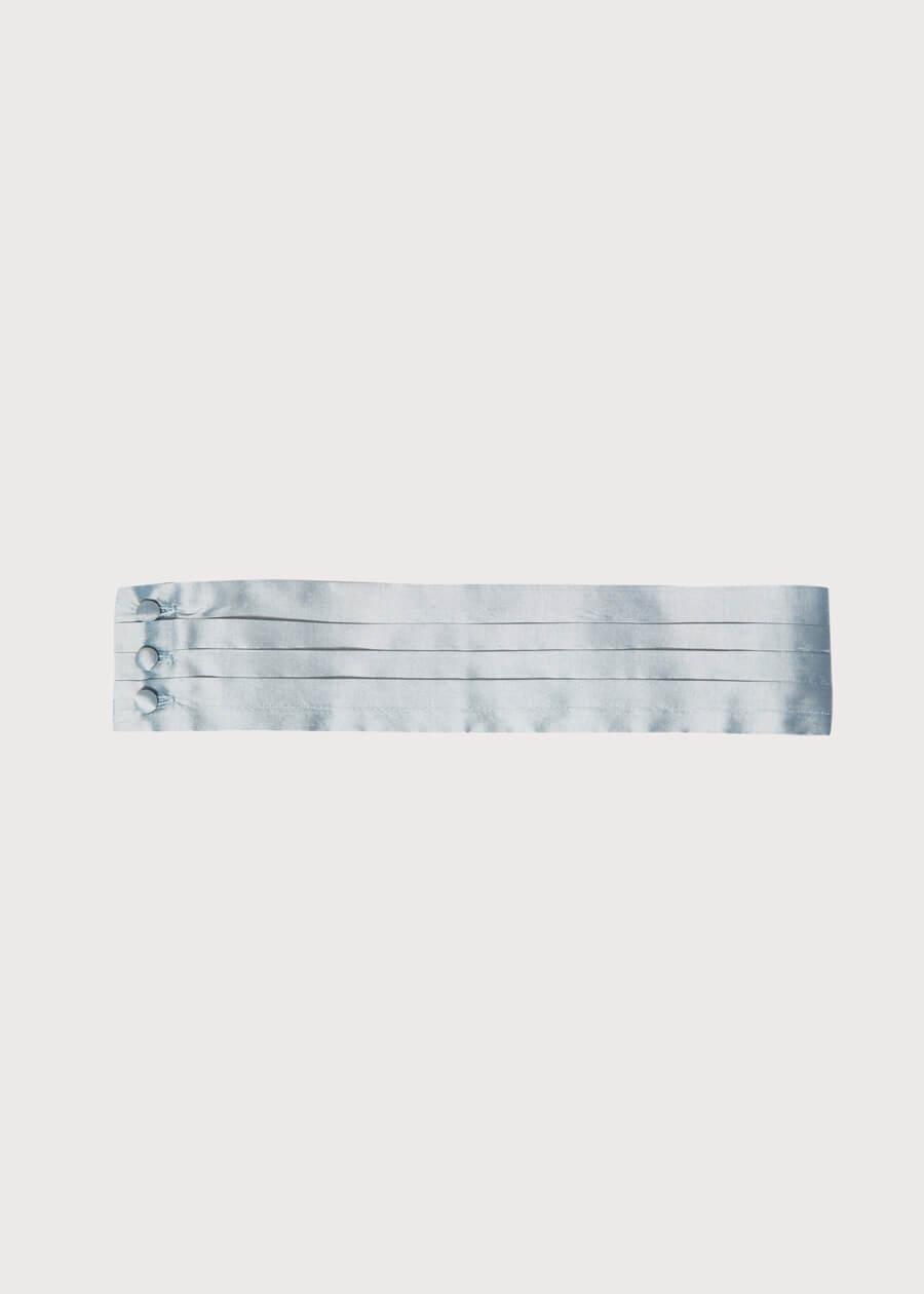 Blue Silk Pageboy Cummerbund Belts  from Pepa London