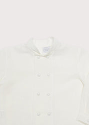 Boy's white double-breasted Mandarin collar shirt (12mths-10yrs) Shirts  from Pepa London