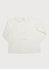 White Double-Breasted Peter Pan Collar Shirt (12mths-10yrs) Shirts  from Pepa London