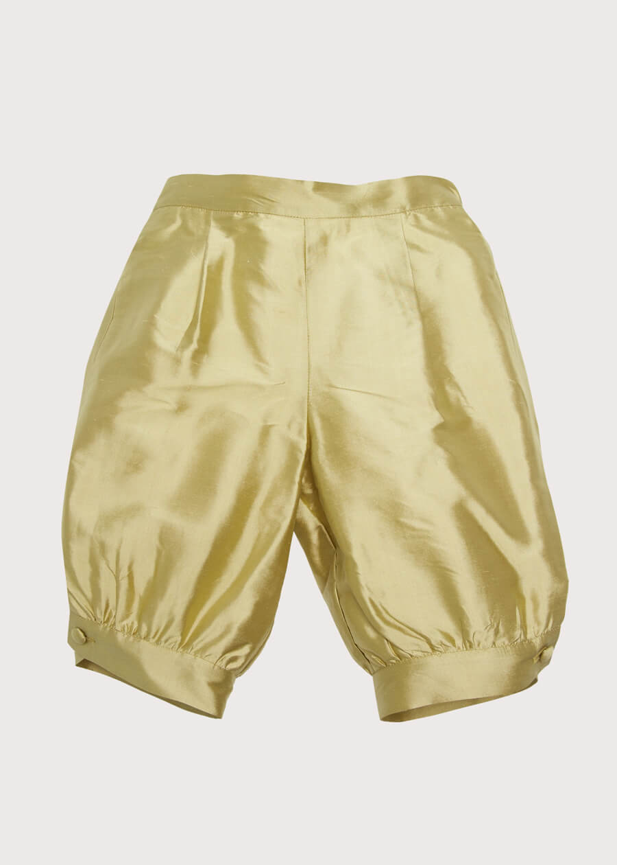 Green Silk Pageboy Knickerbockers (12mths-10yrs) Trousers  from Pepa London