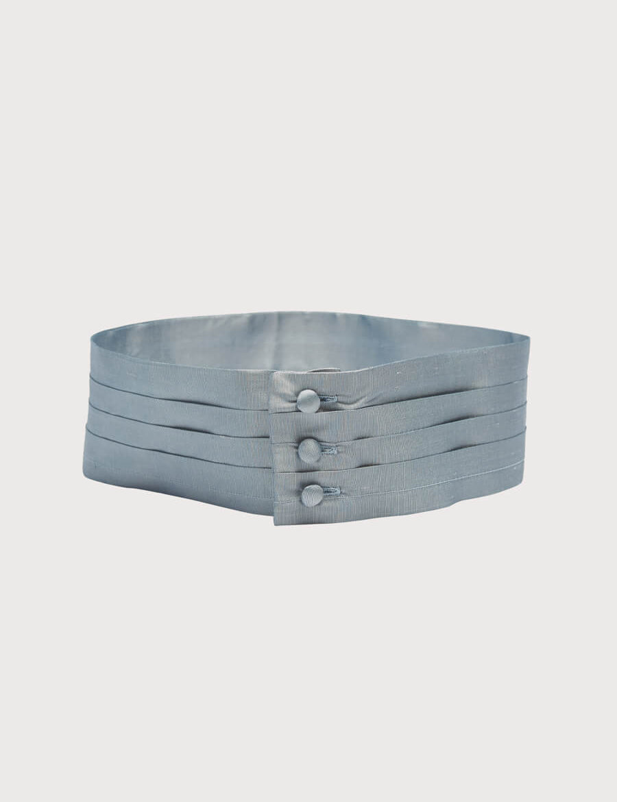 Blue Silk Pageboy Cummerbund Belts  from Pepa London