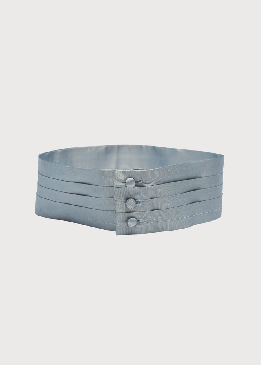 Blue Silk Pageboy Cummerbund Belts  from Pepa London