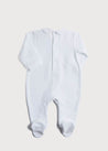 Peter Pan Collar Velour Nightwear in White (0-12mths) Nightwear  from Pepa London