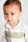Classic Green Set Bloomers With Handsmocked Shirt (6mths-2yrs) Sets  from Pepa London
