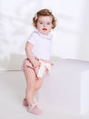Plumetti Bow Soft Touch Bloomer in Rose Pink (3mths-2yrs) Bloomers  from Pepa London