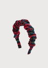 Scrunchie Hairband in Red Tartan Hair Accessories  from Pepa London