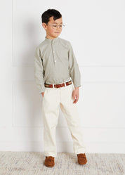 Brown Striped Belt Belts & Braces  from Pepa London