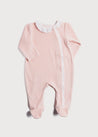 Ruffle Collar Velour Nightwear in Pink (0-12mths) Nightwear  from Pepa London