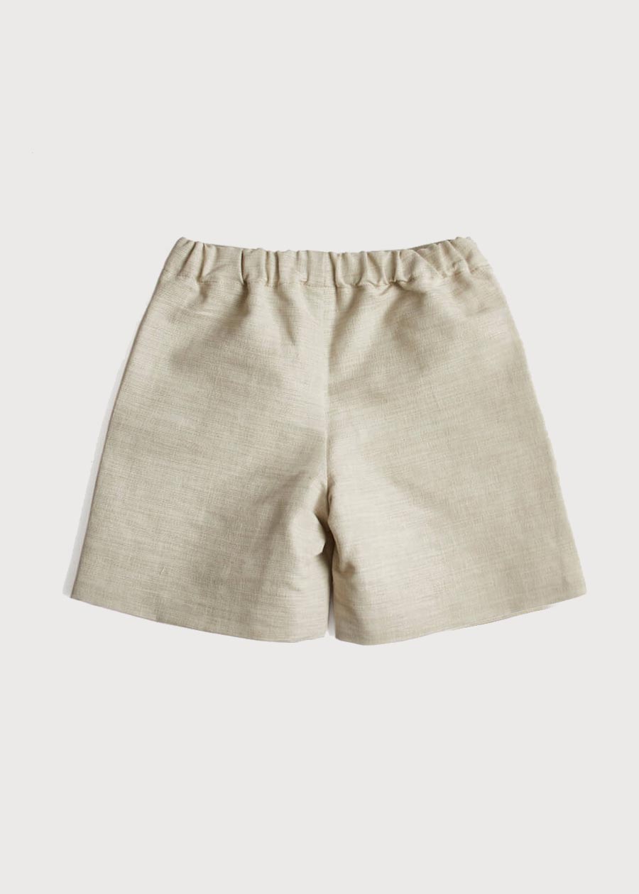 Boys Celebration Shorts Beige (4-10yrs) Shorts  from Pepa London