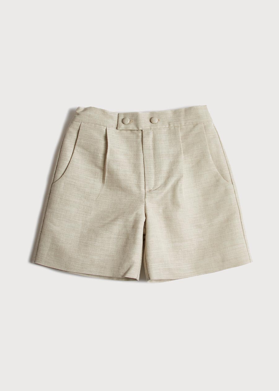 Boys Celebration Shorts Beige (4-10yrs) Shorts  from Pepa London