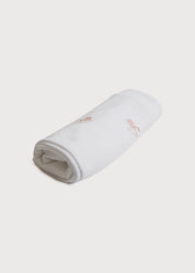 Newborn Blanket with Rocking Horse Embroidery Pink Knitted Accessories  from Pepa London