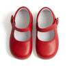 Leather Mary-Jane Baby Shoes Red Shoes  from Pepa London