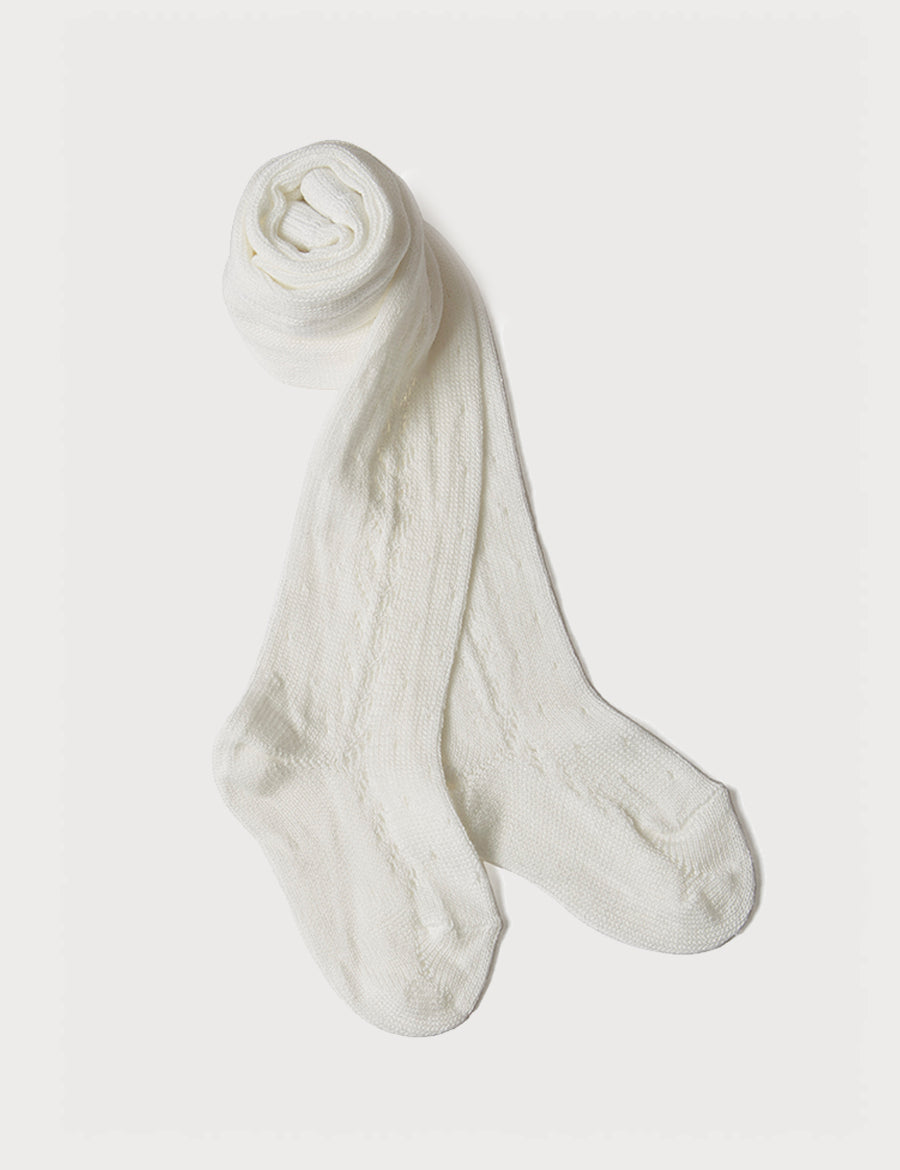 White Openwork Tights (0mths-6yrs) Tights  from Pepa London