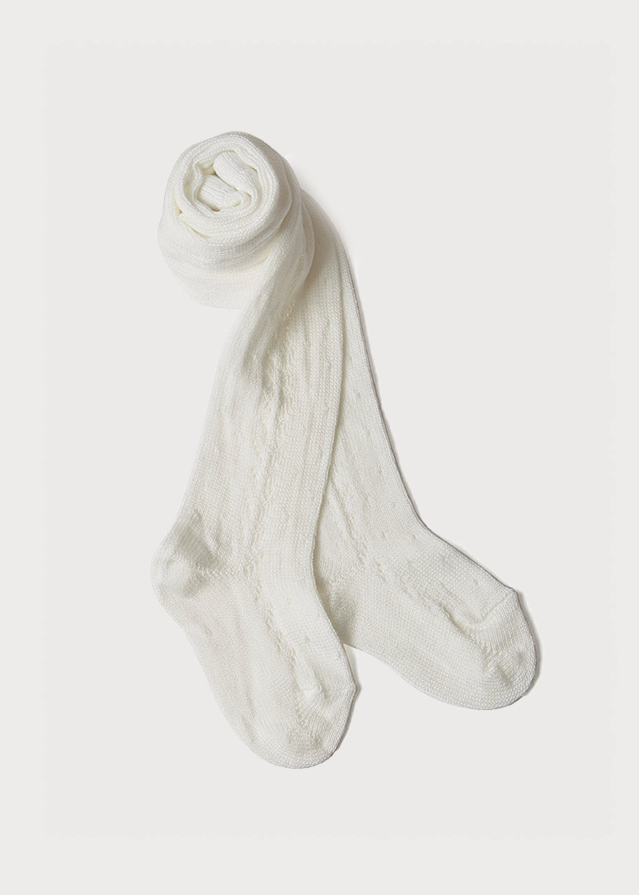 White Openwork Tights (0mths-6yrs) Tights  from Pepa London