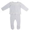 Delicate Grey Striped Cotton Set (0-3mths) Sets  from Pepa London