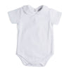 Classic White Cotton Bodysuit with Peter Pan Collar Tops & Bodysuits  from Pepa London