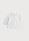 White Cotton Shirt with Delicate Embroidery Blouses  from Pepa London