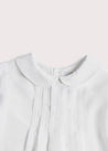 White Cotton Shirt with Delicate Embroidery Blouses  from Pepa London