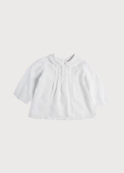 White Cotton Shirt with Delicate Embroidery Blouses  from Pepa London