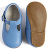 Light Blue Leather T-Bar Baby Shoes Shoes  from Pepa London