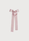 Pink Silky Long Bow Clip Hair Accessories  from Pepa London