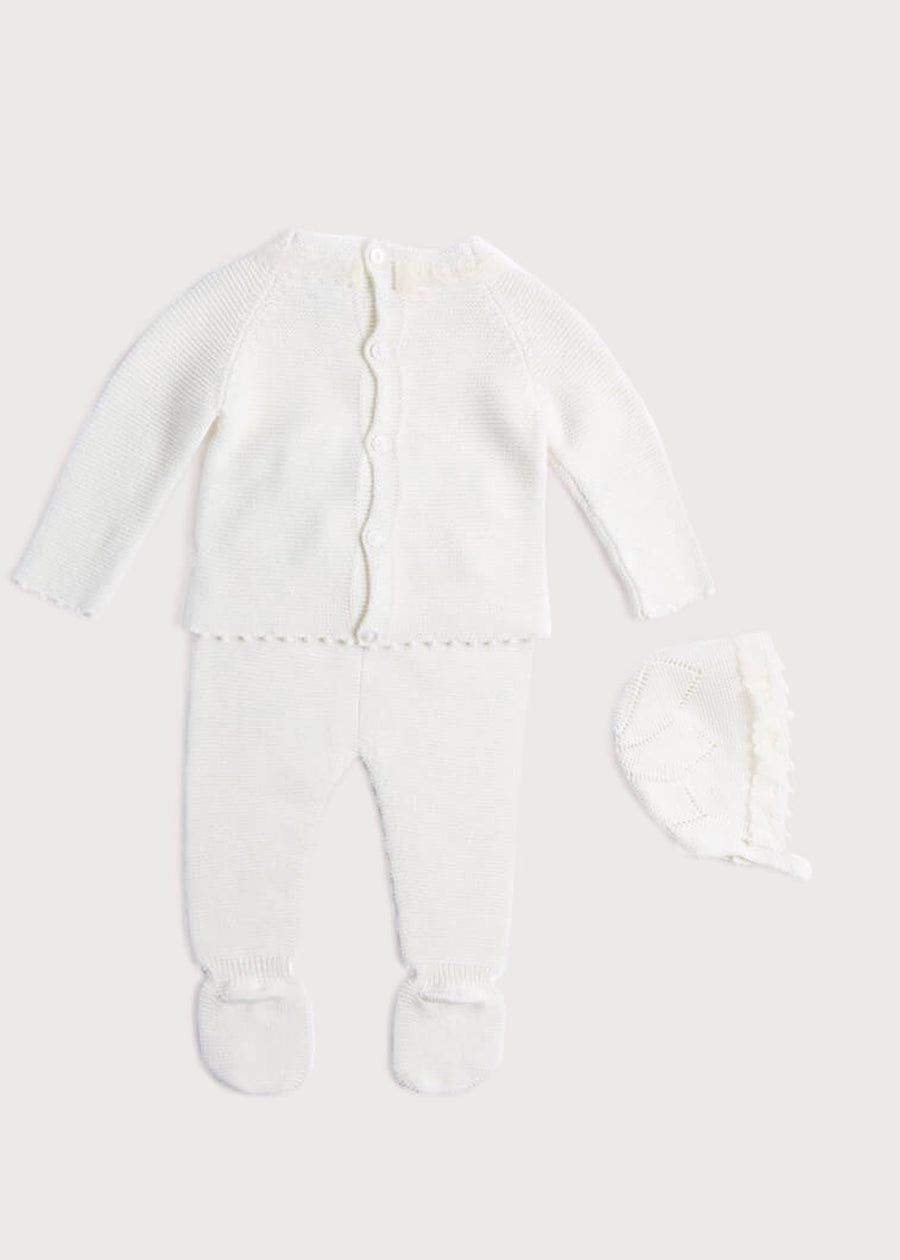 Delicate Ivory Lace Cotton Set (1-12mths) Sets from Pepa London