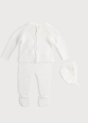 Delicate Ivory Lace Cotton Set (1-12mths) Sets from Pepa London