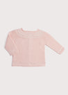 Delicate Pink Knitted Baby Cardigan (0-12mths) Knitwear  from Pepa London