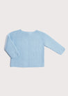 Blue Knitted Baby Cardigan (0-12mths) Knitwear  from Pepa London