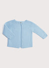 Blue Knitted Baby Cardigan (0-12mths) Knitwear  from Pepa London