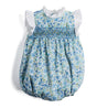 Blue Floral Romper with Frill Detailing (0-18mths) Rompers  from Pepa London