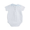 Cotton Bodysuit with Striped Peter Pan Collar Tops & Bodysuits  from Pepa London