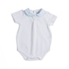 Cotton Bodysuit with Striped Peter Pan Collar Tops & Bodysuits  from Pepa London