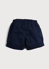 Classic Turn-up Hem Cotton Shorts in Navy (18mths-3yrs) Shorts  from Pepa London