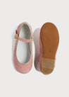 Girls Suede Pink Mary-Jane Shoes (24-34EU) Shoes  from Pepa London