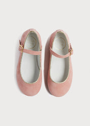 Girls Suede Pink Mary-Jane Shoes (24-34EU) Shoes  from Pepa London