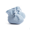 Blue Knitted Cotton Booties Knitted Accessories  from Pepa London