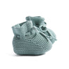 Green Knitted Cotton Booties Knitted Accessories  from Pepa London