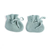 Green Knitted Cotton Booties Knitted Accessories  from Pepa London