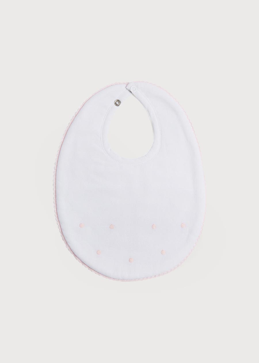 Pink Dotted Cotton Bib Accessories  from Pepa London