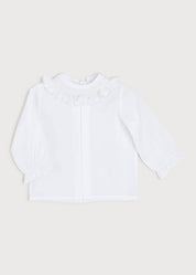 Traditional Hand Smocked Blouse in Off White (0-12mths) Blouses from Pepa London