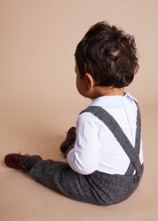 Contrast Polo Collar Long Sleeve Top in White (2-4yrs) TOPS & BODYSUITS from Pepa London